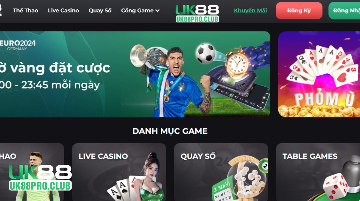 Bước 1: Truy cập vào website cá cược uy tín UK88 